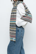 Load image into Gallery viewer, Vintage x PAUL SMITH Grey Soft Wool Striped Scarf