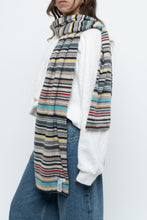 Load image into Gallery viewer, Vintage x PAUL SMITH Grey Soft Wool Striped Scarf