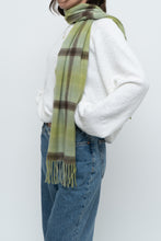 Load image into Gallery viewer, NORDSTROM x Green plaid Pure Cashmere Scarf