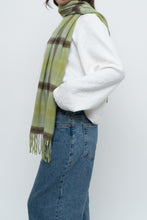 Load image into Gallery viewer, NORDSTROM x Green plaid Pure Cashmere Scarf