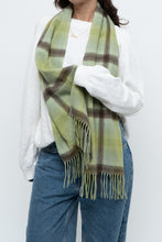 Load image into Gallery viewer, NORDSTROM x Green plaid Pure Cashmere Scarf