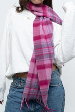 Load image into Gallery viewer, Vintage x EDINBURGH Pink Plaid Soft Wool Scarf