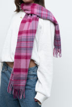 Load image into Gallery viewer, Vintage x EDINBURGH Pink Plaid Soft Wool Scarf