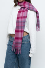 Load image into Gallery viewer, Vintage x EDINBURGH Pink Plaid Soft Wool Scarf