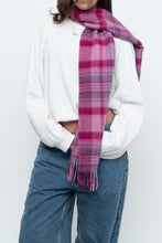 Load image into Gallery viewer, Vintage x EDINBURGH Pink Plaid Soft Wool Scarf
