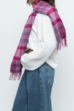 Load image into Gallery viewer, Vintage x EDINBURGH Pink Plaid Soft Wool Scarf