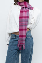 Load image into Gallery viewer, Vintage x EDINBURGH Pink Plaid Soft Wool Scarf