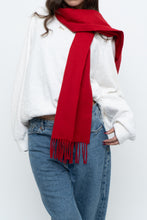 Load image into Gallery viewer, Vintage x CHAPS RALPH LAUREN Red Wool Scarf