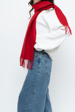 Load image into Gallery viewer, Vintage x CHAPS RALPH LAUREN Red Wool Scarf