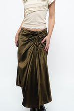 Load image into Gallery viewer, Vintage x Made in Turkey x OLSEN Cinched Shiny Midi Skirt (S)