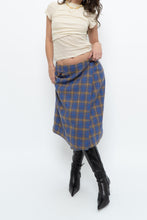 Load image into Gallery viewer, Vintage x LIZSPORT Blue Plaid Wool Midi Skirt (M)
