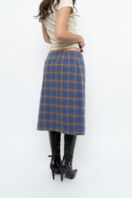 Load image into Gallery viewer, Vintage x LIZSPORT Blue Plaid Wool Midi Skirt (M)