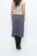 Load image into Gallery viewer, Vintage x LIZSPORT Blue Plaid Wool Midi Skirt (M)