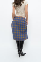 Load image into Gallery viewer, Vintage x LIZSPORT Blue Plaid Wool Midi Skirt (M)