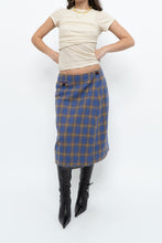 Load image into Gallery viewer, Vintage x LIZSPORT Blue Plaid Wool Midi Skirt (M)