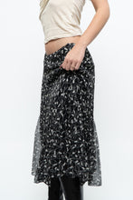 Load image into Gallery viewer, Vintage x ANNE KLEIN Black Patterned Silk Skirt (S, M)