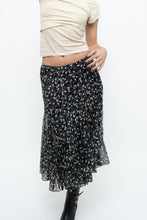 Load image into Gallery viewer, Vintage x ANNE KLEIN Black Patterned Silk Skirt (S, M)