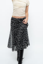 Load image into Gallery viewer, Vintage x ANNE KLEIN Black Patterned Silk Skirt (S, M)