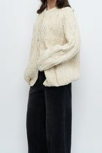 Load image into Gallery viewer, Vintage x Made in Canada x Cream Cableknit Wool-Blend Cardigan (S-XL)