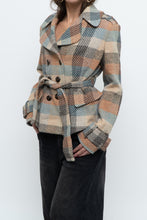 Load image into Gallery viewer, Vintage x Blue, Brown Plaid Wool Blazer (S, M)