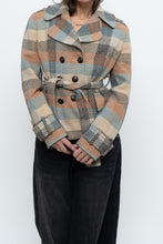 Load image into Gallery viewer, Vintage x Blue, Brown Plaid Wool Blazer (S, M)