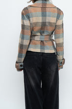 Load image into Gallery viewer, Vintage x Blue, Brown Plaid Wool Blazer (S, M)