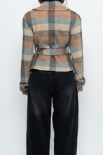 Load image into Gallery viewer, Vintage x Blue, Brown Plaid Wool Blazer (S, M)