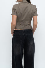 Load image into Gallery viewer, Vintage x Made in Canada x TRISTAN Wool Cropped Brown Blazer (XS)