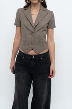 Load image into Gallery viewer, Vintage x Made in Canada x TRISTAN Wool Cropped Brown Blazer (XS)