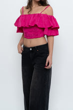 Load image into Gallery viewer, SANDRO x Made in Hong Kong x Cotton-Blend Pink Crop (M)
