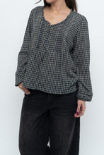 Load image into Gallery viewer, Vintage x MEXX Navy Plaid Long Sleeve Top (XS, S)
