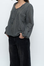 Load image into Gallery viewer, Vintage x MEXX Navy Plaid Long Sleeve Top (XS, S)