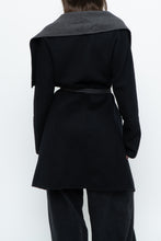 Load image into Gallery viewer, DIANE VON FURSTENBERG x Black, Grey Soft Wool-Blend Reversible Jacket (XS-M)