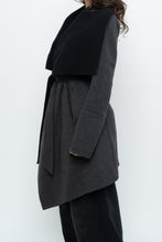 Load image into Gallery viewer, DIANE VON FURSTENBERG x Black, Grey Soft Wool-Blend Reversible Jacket (XS-M)