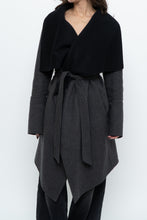 Load image into Gallery viewer, DIANE VON FURSTENBERG x Black, Grey Soft Wool-Blend Reversible Jacket (XS-M)