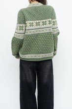 Load image into Gallery viewer, Vintage x Green Patterned Wool Cardigan (XS-L)