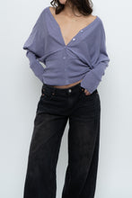 Load image into Gallery viewer, Vintage x RALPH LAUREN Purple Cashmere, Silk Cardigan (S, M)