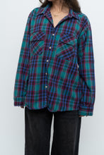 Load image into Gallery viewer, Vintage x Made in USA x Purple, Blue Plaid Cotton Flannel (XS-XL)