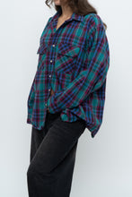 Load image into Gallery viewer, Vintage x Made in USA x Purple, Blue Plaid Cotton Flannel (XS-XL)