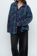Load image into Gallery viewer, Vintage x Made in USA x Purple, Blue Plaid Cotton Flannel (XS-XL)
