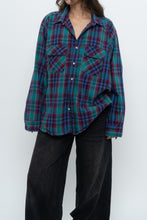 Load image into Gallery viewer, Vintage x Made in USA x Purple, Blue Plaid Cotton Flannel (XS-XL)
