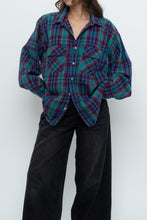 Load image into Gallery viewer, Vintage x Made in USA x Purple, Blue Plaid Cotton Flannel (XS-XL)