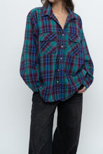 Load image into Gallery viewer, Vintage x Made in USA x Purple, Blue Plaid Cotton Flannel (XS-XL)