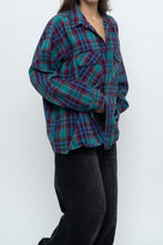 Load image into Gallery viewer, Vintage x Made in USA x Purple, Blue Plaid Cotton Flannel (XS-XL)