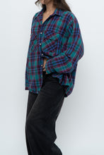 Load image into Gallery viewer, Vintage x Made in USA x Purple, Blue Plaid Cotton Flannel (XS-XL)