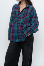 Load image into Gallery viewer, Vintage x Made in USA x Purple, Blue Plaid Cotton Flannel (XS-XL)