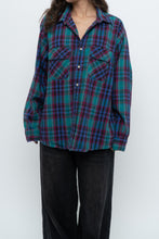Load image into Gallery viewer, Vintage x Made in USA x Purple, Blue Plaid Cotton Flannel (XS-XL)