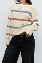 Load image into Gallery viewer, Vintage x BOSTON TRADERS Cotton Butter Yellow Striped Sweater (XS-M)