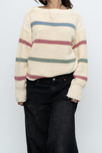 Load image into Gallery viewer, Vintage x BOSTON TRADERS Cotton Butter Yellow Striped Sweater (XS-M)
