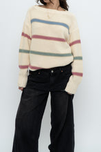 Load image into Gallery viewer, Vintage x BOSTON TRADERS Cotton Butter Yellow Striped Sweater (XS-M)